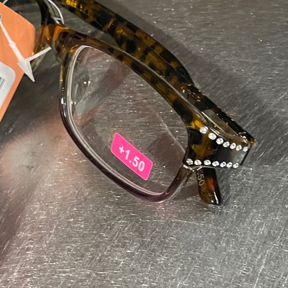 +1.50 Tortoise Readers Embellished with Bling!High Quality Glasses, NWT - Picture 7 of 15